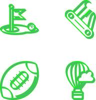 Golf and Swiss Army Knife Icon vector