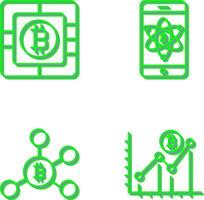 Bitcoin Chip and Mobile Icon vector