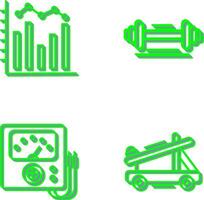 Histogram and Weight Icon vector