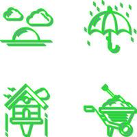 Sunshine and Raining Icon vector