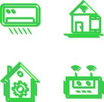 Air Conditioner and Home Automation Icon vector