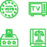 votar y televisión icono vector