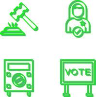 Gavel and Candidate Icon vector