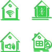 Smart Home and Window Icon vector