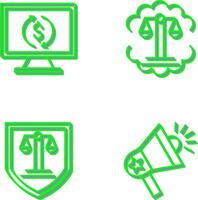 Demonstrator and Justice Scale Icon vector