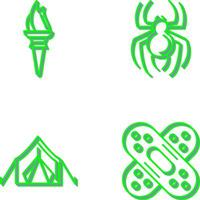 Torch and Spider Icon vector