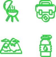 Bbq and First Aid Icon vector