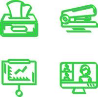 Tissue Box and Stapler Icon vector