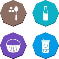 sugar and Milk bottle Icon vector