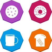 cookie and doughnut Icon vector