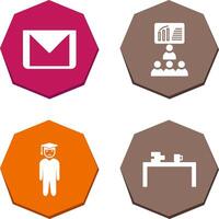 e mail and class Icon vector