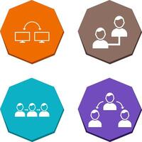 connected systems and connected profiles Icon vector