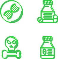 Dna and Tablets Icon vector