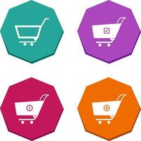 empty cart and confirm order Icon vector