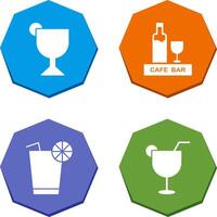 drinks cafe and sherry Icon vector