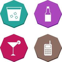 double shot and craft beer Icon vector