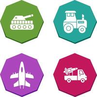 Tank and Tractor Icon vector