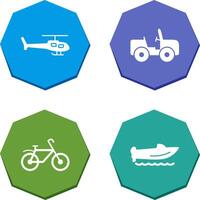 Helicopter and Safari Icon vector