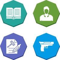 Book and Judge Icon vector