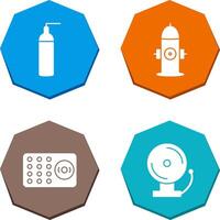 hydrant and oxygen tank Icon vector