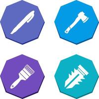 Marker and Axe Icon vector