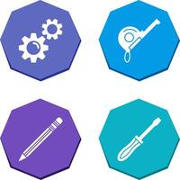 Gears and Roulette Icon vector