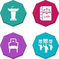 Podium and Law Icon vector