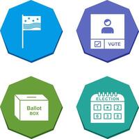 Flags and Candidate Banner Icon vector