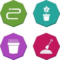 Water Pipe and Lower Pot Icon vector