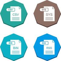 CSV and SYS Icon vector