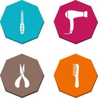 Nail File and Hair Dryer Icon vector