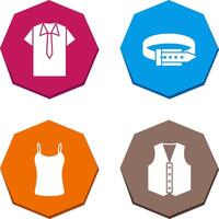 Shirt and Tie and Belt Icon vector