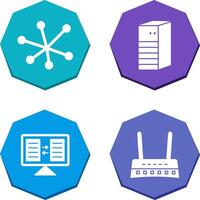 Internet and Server Network Icon vector