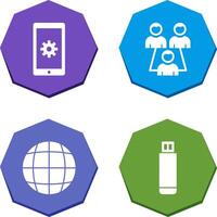 Network Settings and Connected Users Icon vector