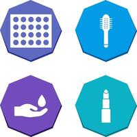 Colored Palette and Comb Icon vector