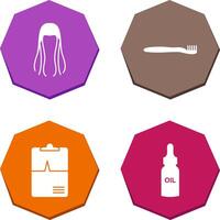 Toothbrush and Hair Icon vector