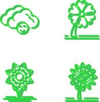 Cloudy and Clover Icon vector