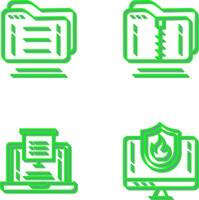 Folder and Compressed Icon vector