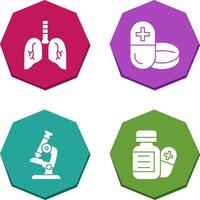 Lung and Medicine Icon vector