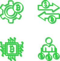 Setting and Money Exchange Icon vector