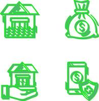 Natural Disaster and Money Bag Icon vector