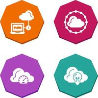 Laptop and Cloud Icon vector