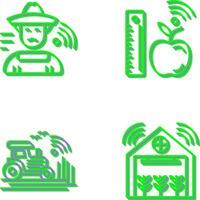 Farmer and Measure and Measure Icon vector