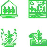 Farm House and Nature Icon vector