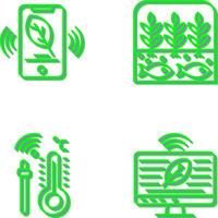 Smart Phone and Hydroponic Icon vector