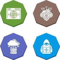 Cloud Security and Website Icon vector