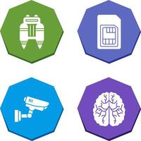 Jetpack and Sim Card Icon vector