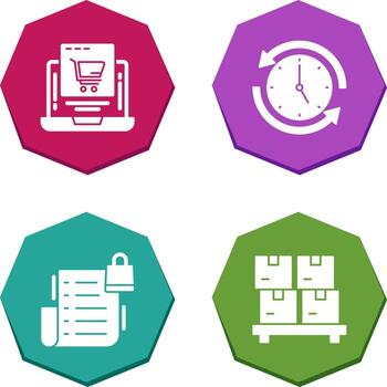 Add to Cart and Run time Icon vector