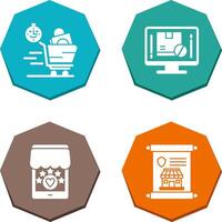 Happy Hour and Out of Stock Icon vector
