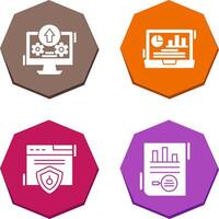 Upload and Dashboard Icon vector